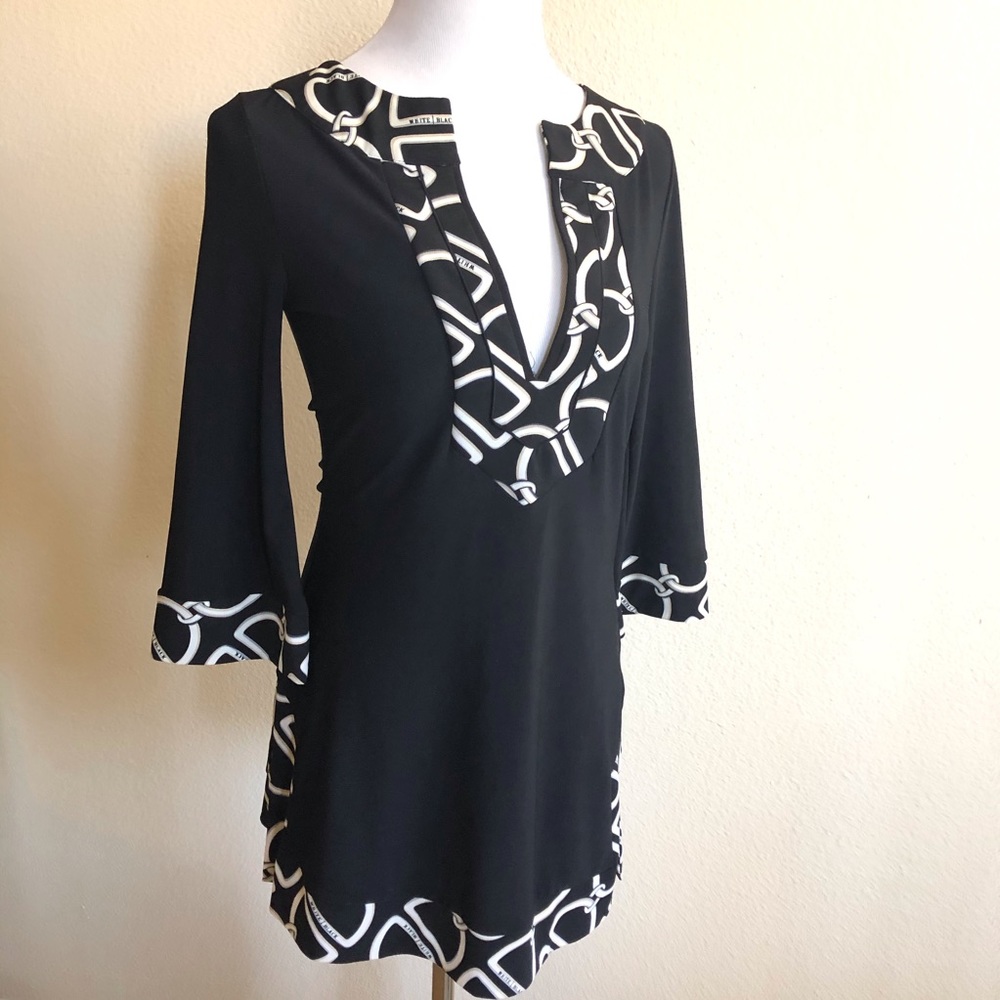 White House Black Market Black Signature Tunic XS